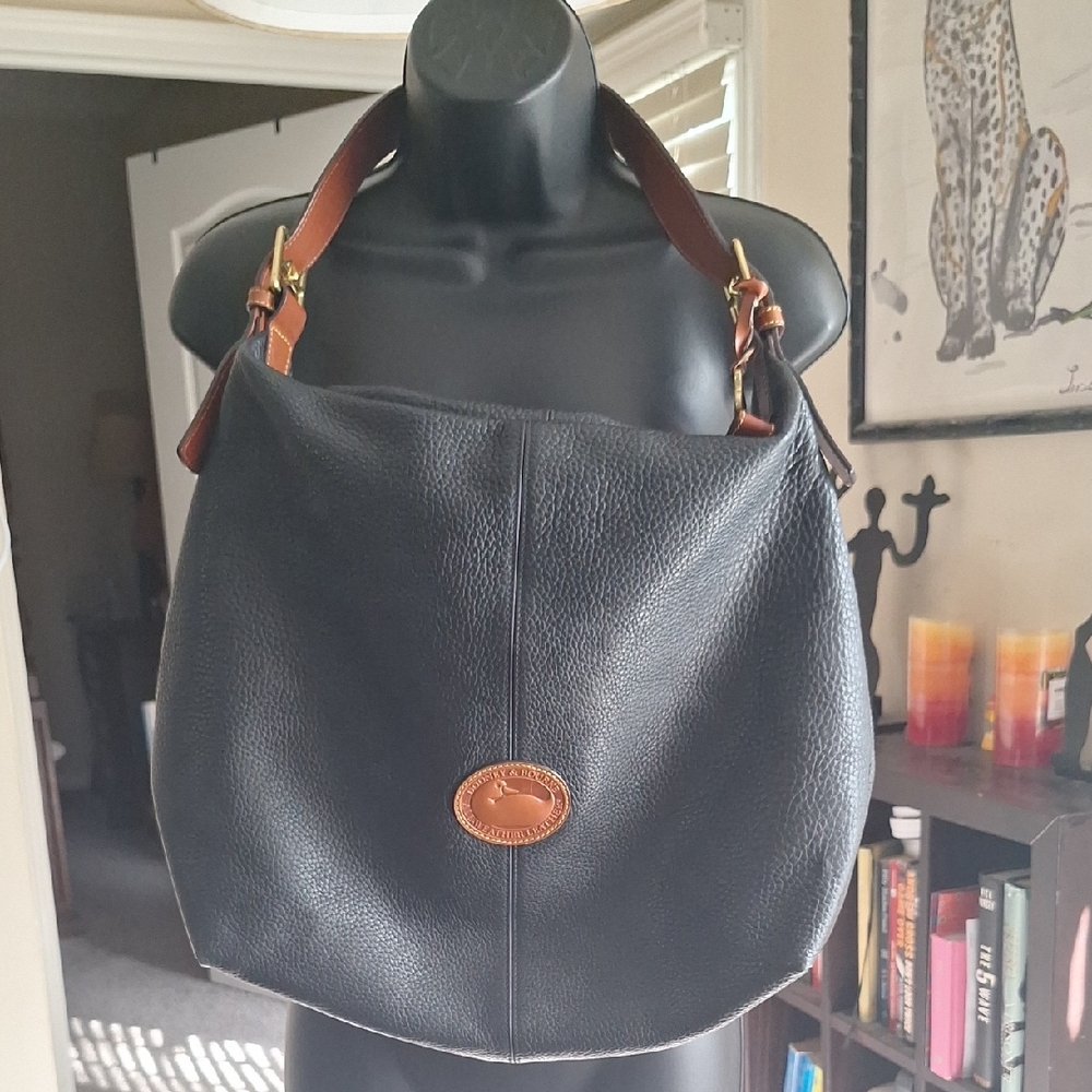 Dooney & Bourke Black and Brown Hobo Bag